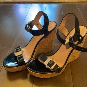 Stuart Weitzman Patent Leather Espadrille